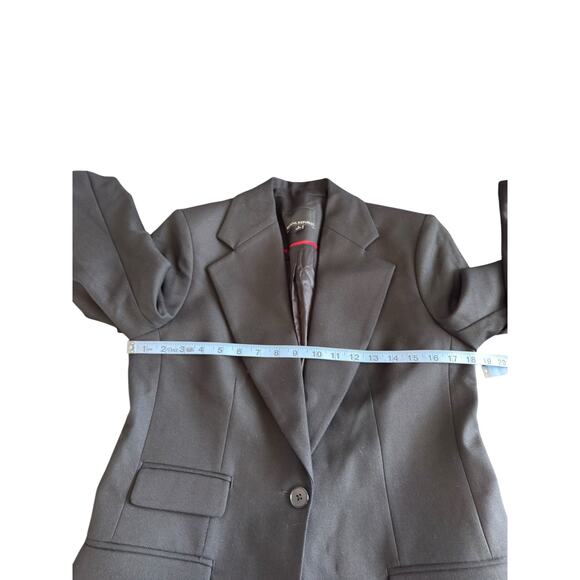 Banana Republie Lido Sculpted Italian Wool Blazer Black Luxury Classy Size 8 - Picture 12 of 12